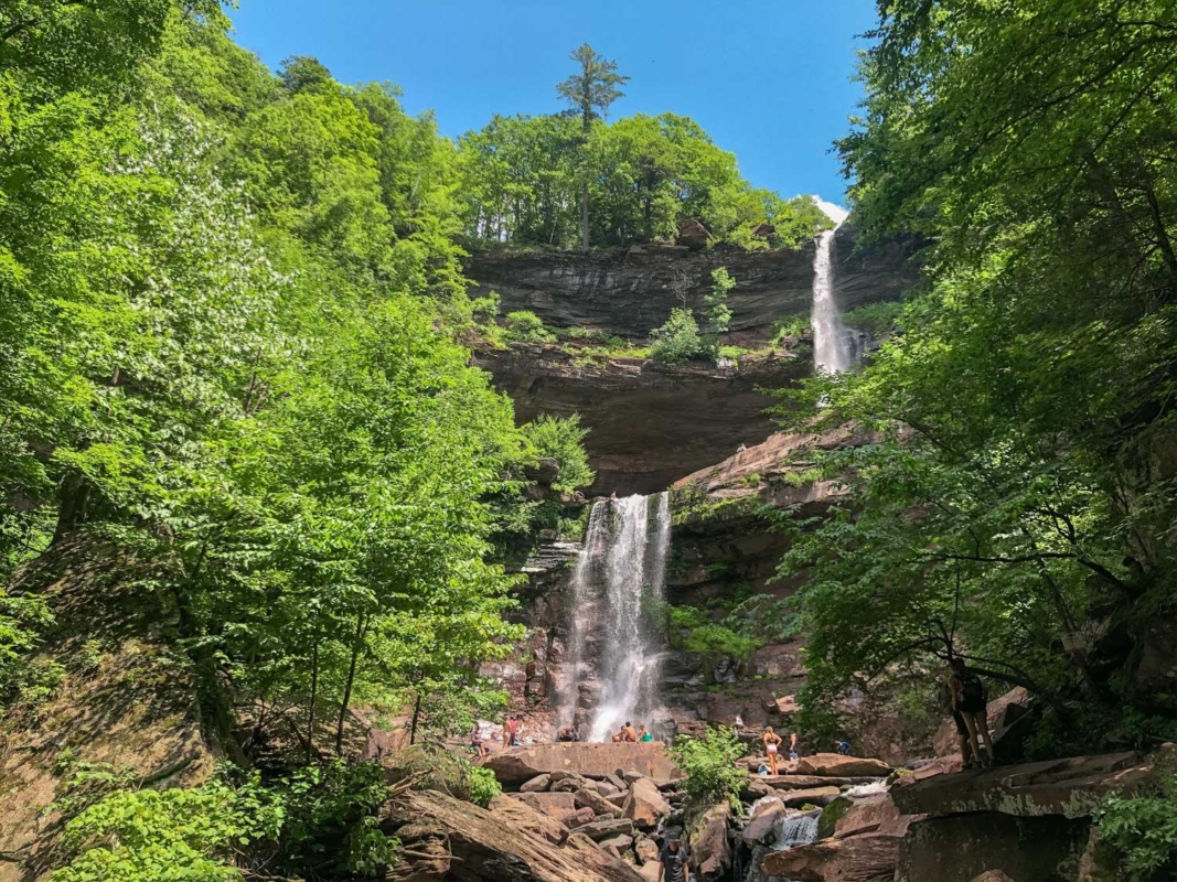 A waterfall hike in New York in August