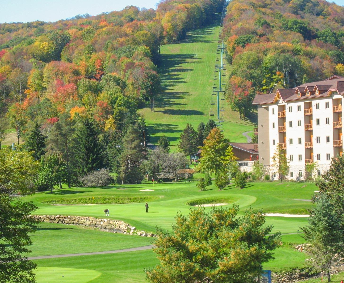 A golf course in Ellicottville in early fall.